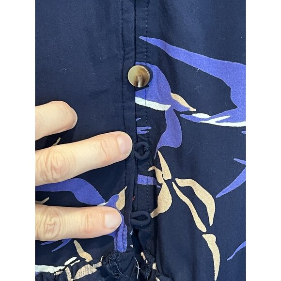 Anthropologie Maeve Women’s Midi Skirt Size 4 Merida Birds Graphic Flounced Blue - Picture 13 of 16